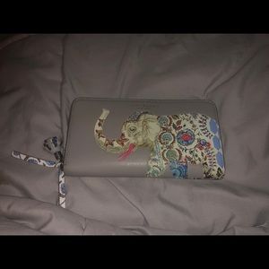 Tory Burch elephant zip continental wallet
